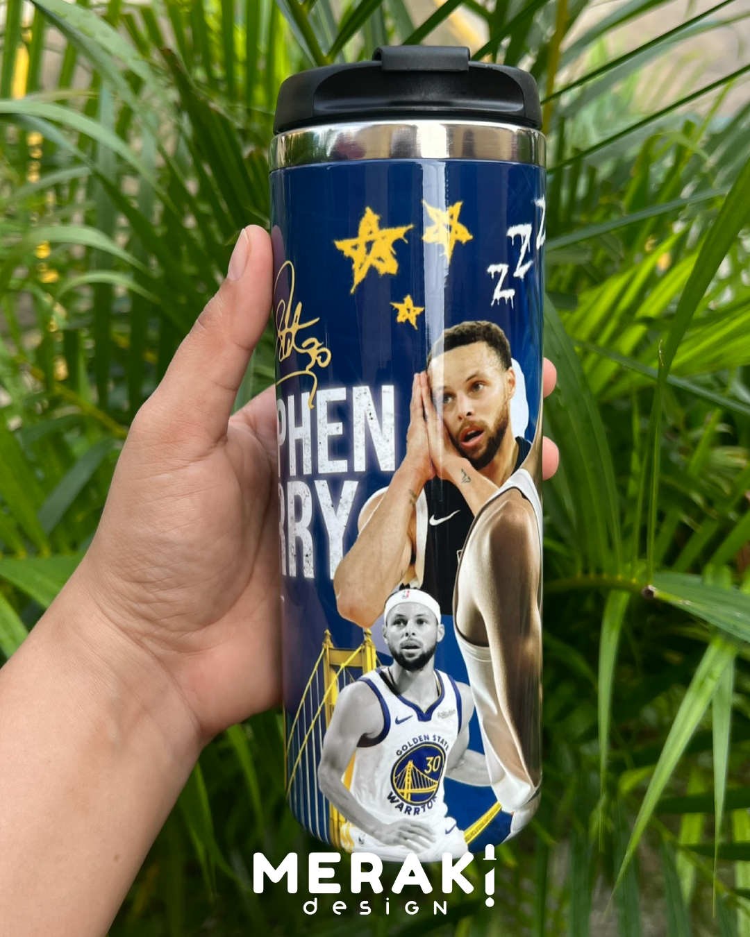 🏀🔥 Vaso Térmico Two Layer 450ml – Diseño Exclusivo de Stephen Curry 🔥🏀