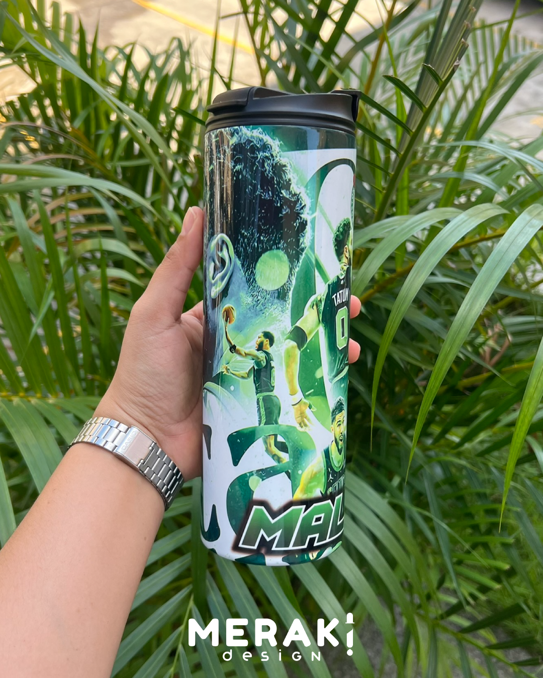 🏀 Vaso Térmico Tumblr 20oz – Edición Especial Jayson Tatum & Boston Celtics ☘️