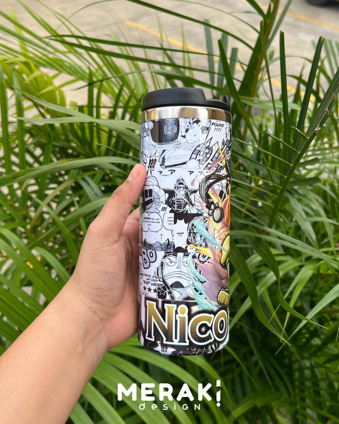 🎯 Vaso Térmico Two Layer 450ml – Diseño de Usopp 🎯