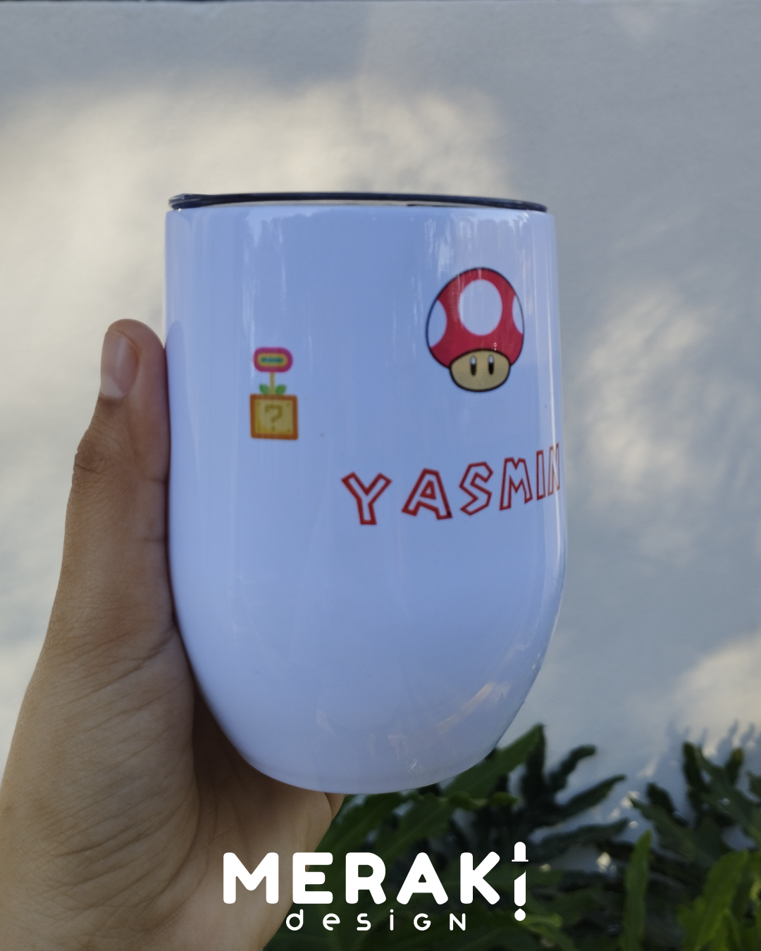 🍷 Vaso Térmico Wine Cup con Diseño Minimalista de Mario Bros 🎮✨