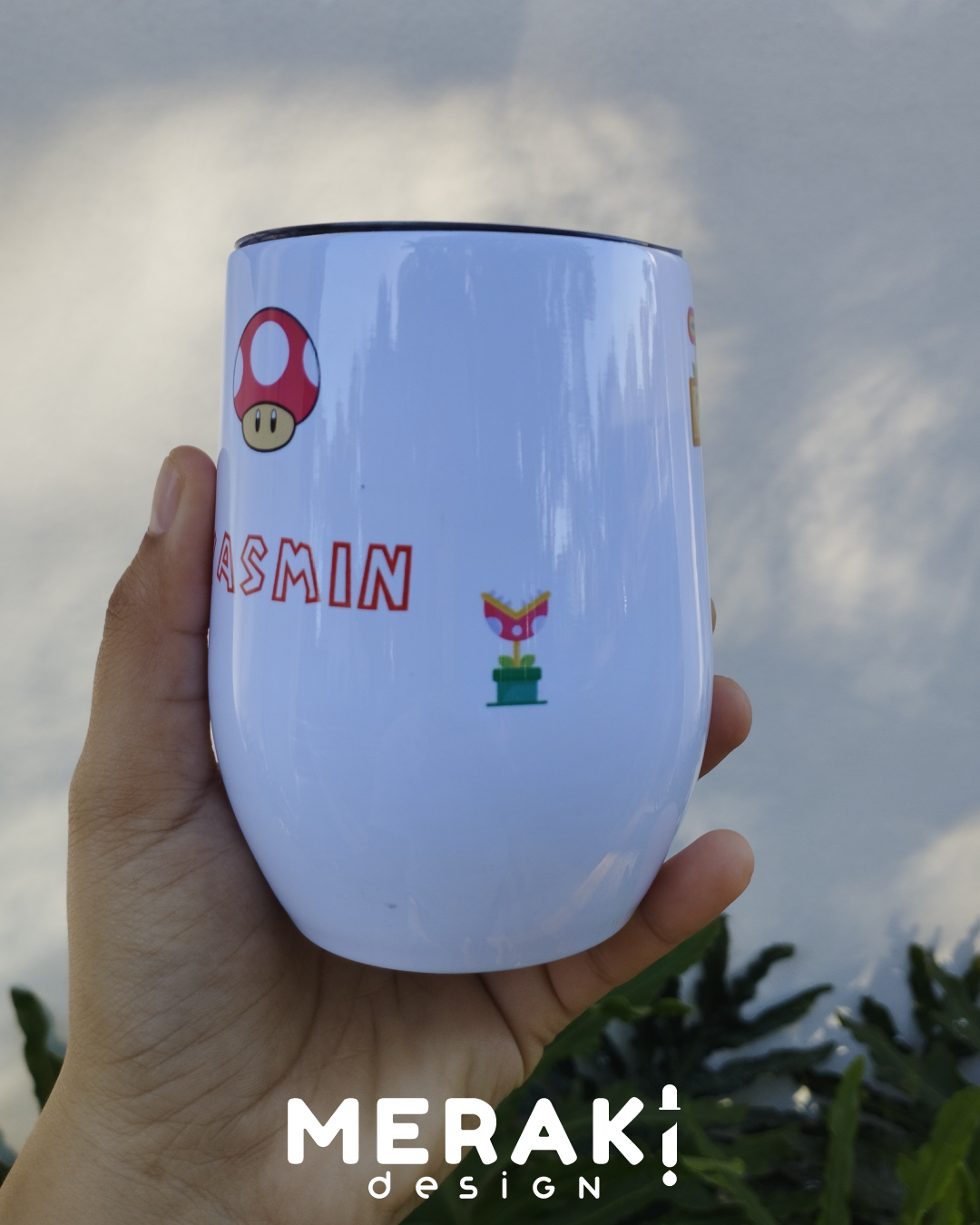 🍷 Vaso Térmico Wine Cup con Diseño Minimalista de Mario Bros 🎮✨