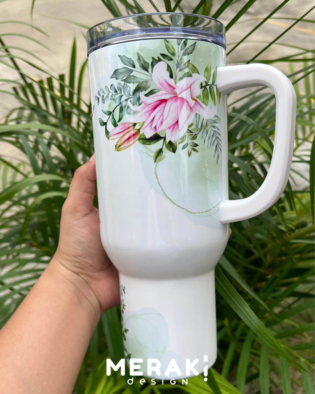 ✨ Vaso Térmico 40oz – Minimalismo y Ternura en Cada Sorbo! 💖