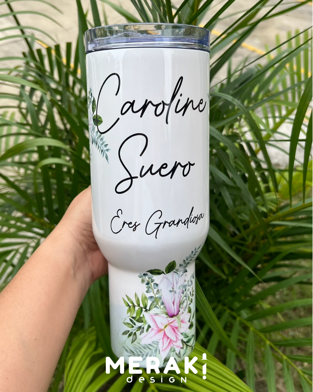 ✨ Vaso Térmico 40oz – Minimalismo y Ternura en Cada Sorbo! 💖