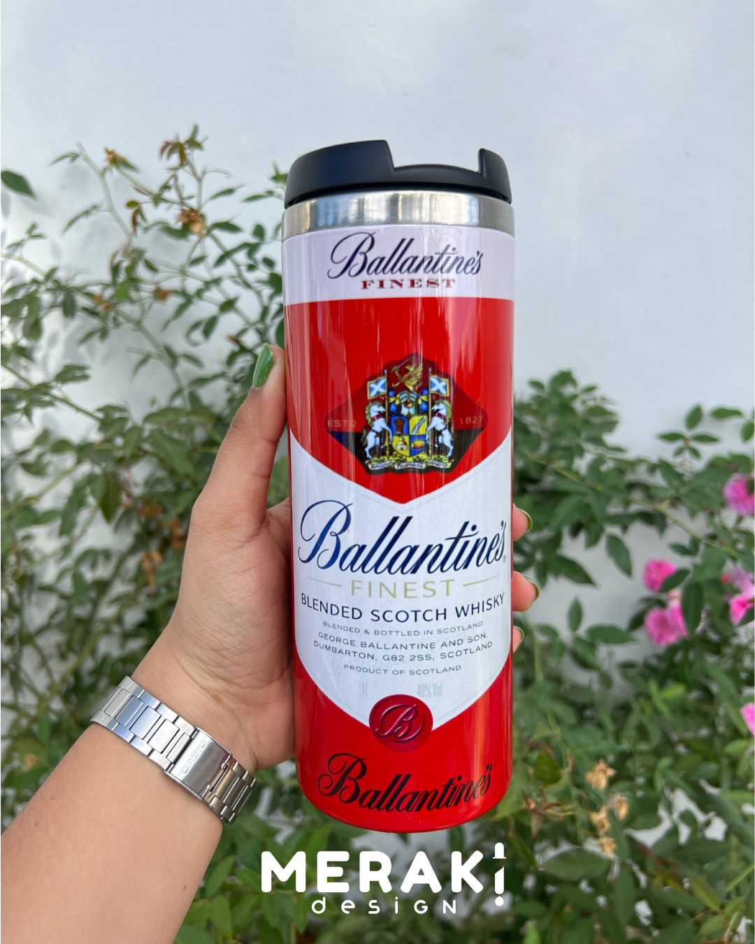 ¡Disfruta tu Trago Favorito con Estilo con el Termo Two Layer Personalizado de Ballantine's! 🥃✨