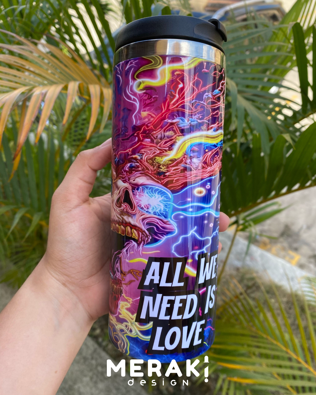 💀🔥 Vaso Térmico Two Layer – Calavera Multicolor 🔥💀