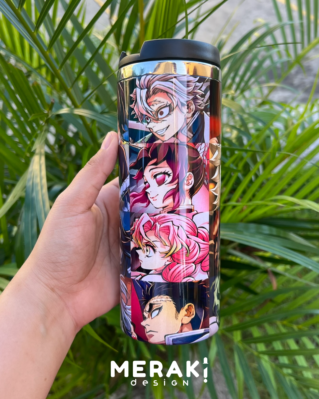 🎯 Vaso Térmico Two Layer 450ml – Diseño Collage de Demon Slayer 🎯