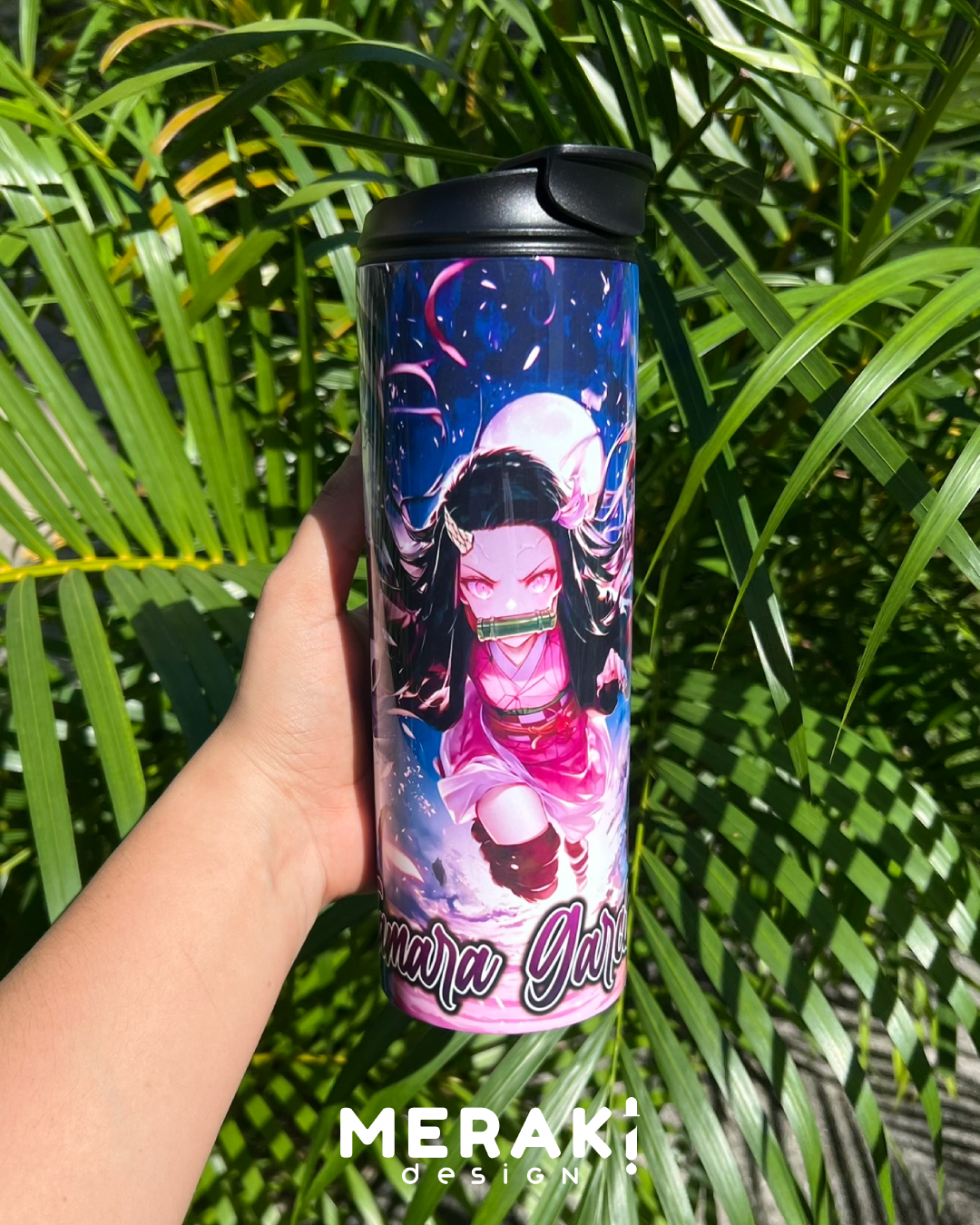 🌟 Tumblr 20oz Doble Boquilla – Diseñado con Luffy Gear, Luffy y Nezuko Kamado 🌟