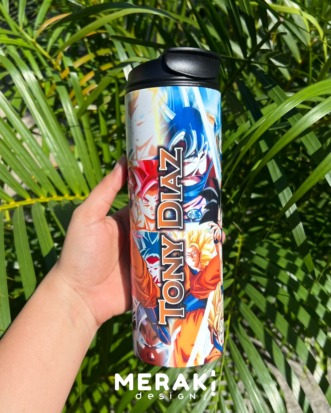 🔥⚡ Vaso Térmico Tumblr 20oz Doble Boquilla – Diseño Épico de GOKU ⚡🔥