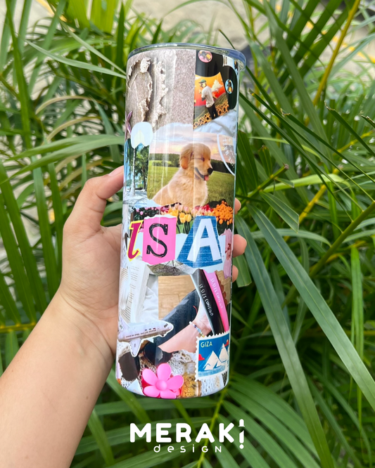 💖✨ Vaso Térmico Tumblr 20oz – Un Collage Único para un Ser Especial ✨💖