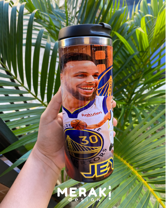 🏀🔥 Vaso Térmico Two Layer 450ml – Diseño Exclusivo de Stephen Curry 🔥🏀