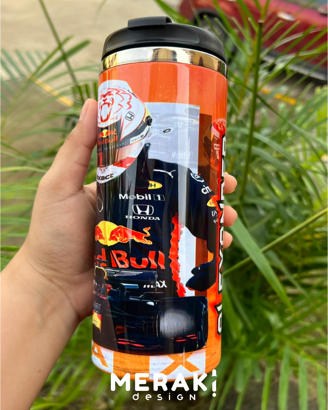 🏎🔥 Termo Two Layer Personalizado – Red Bull &amp; Max Verstappen 🔥🏎
