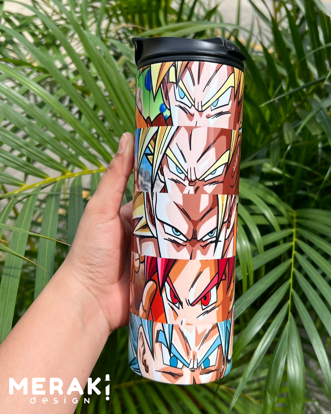 🔥⚡ Vaso Térmico Tumblr 20oz Doble Boquilla – Diseño Épico de GOKU ⚡🔥