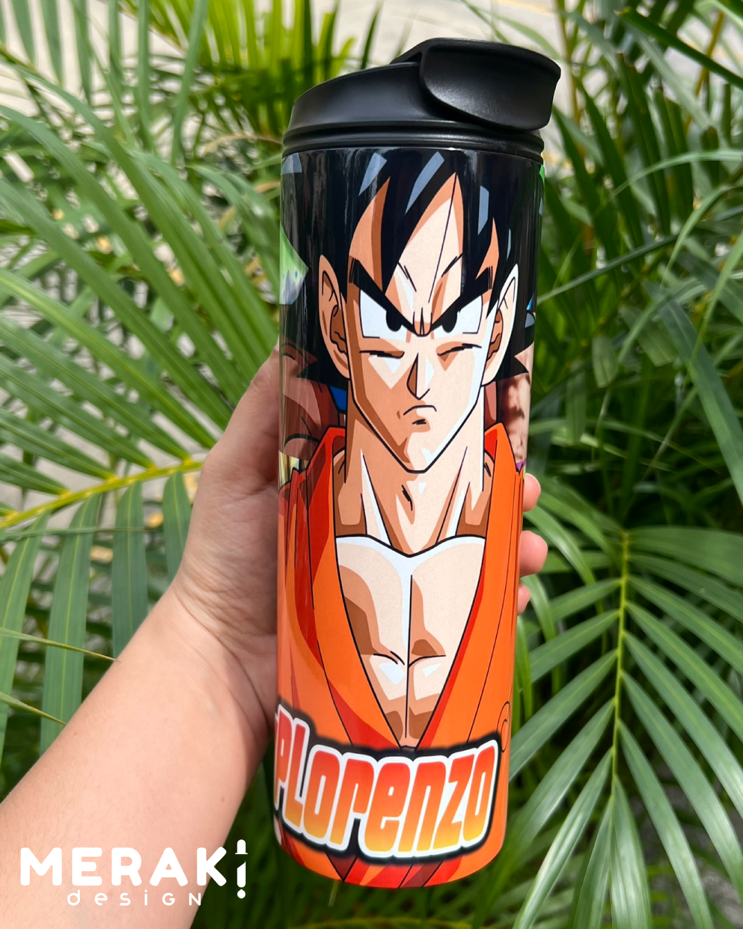 🔥⚡ Vaso Térmico Tumblr 20oz Doble Boquilla – Diseño Épico de GOKU ⚡🔥