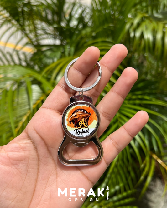 🧑‍🔧 Llavero de Metal Tipo Destapador con Diseño de Águilas Cibaeñas: ¡El Regalo Perfecto para los Fanáticos! ⚾