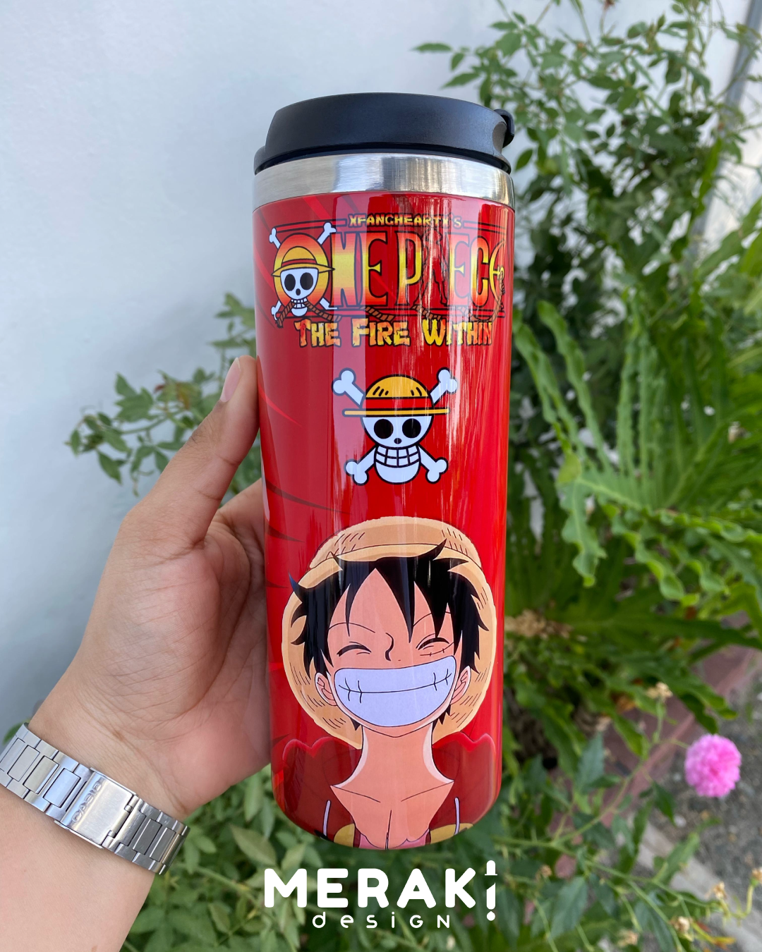 🏴‍☠️ Vaso Térmico Two Layer 450ml – Edición Especial Luffy ⚡👒