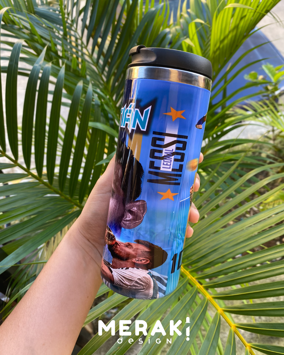 ¡Siente la Magia de Messi con el Vaso Térmico Two Layer Personalizado! ⚽️✨