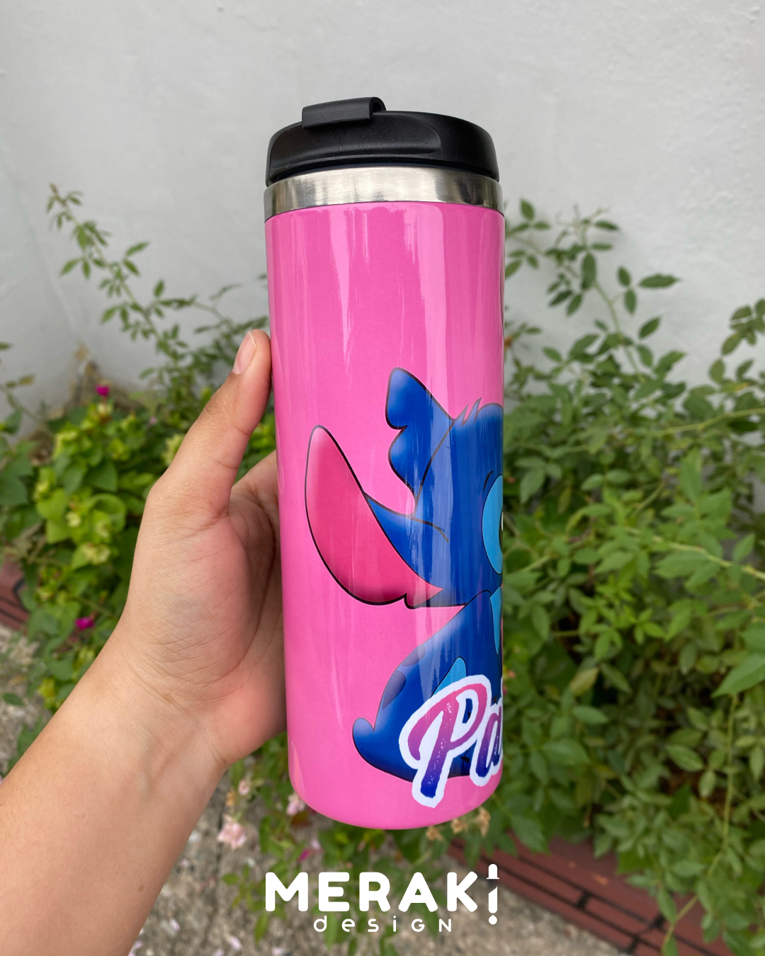 💙💖 Vaso Térmico Two Layer 450ml – Diseño Exclusivo de Stitch y Angel 🌸✨