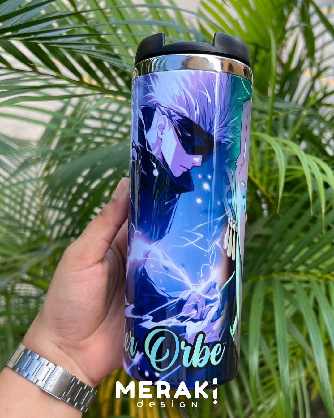 🔥 Vaso Térmico Two Layer 450ml – Edición Especial Gojo Satoru, Zoro & Ken Kaneki ⚔️👁️👹