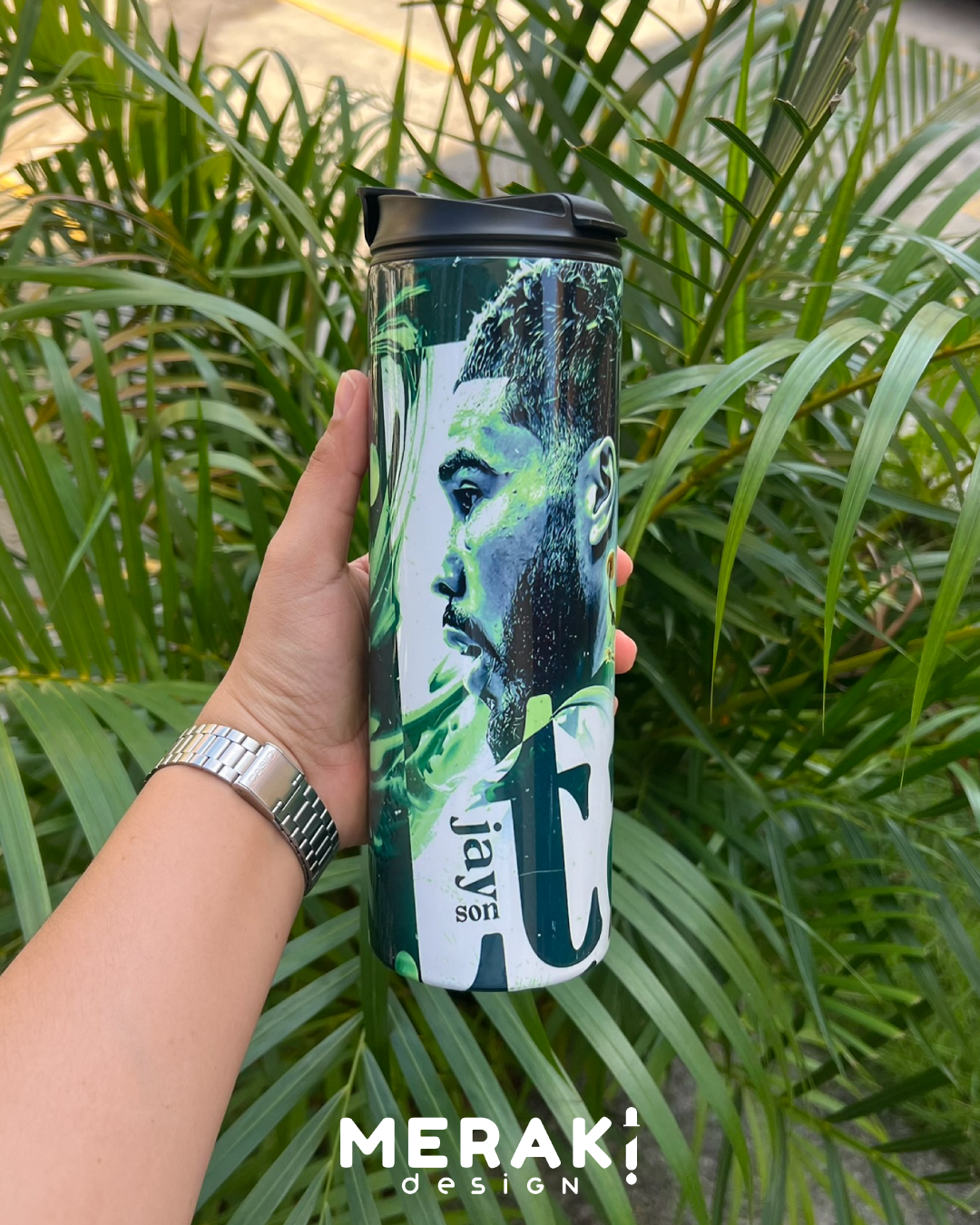 🏀 Vaso Térmico Tumblr 20oz – Edición Especial Jayson Tatum & Boston Celtics ☘️