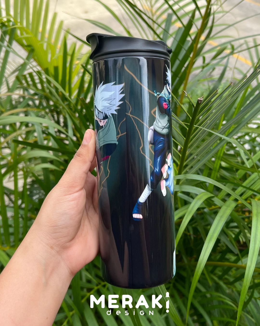 🌟 Tumblr 20oz Doble Boquilla – Diseño de Naruto Kakashi 🌟