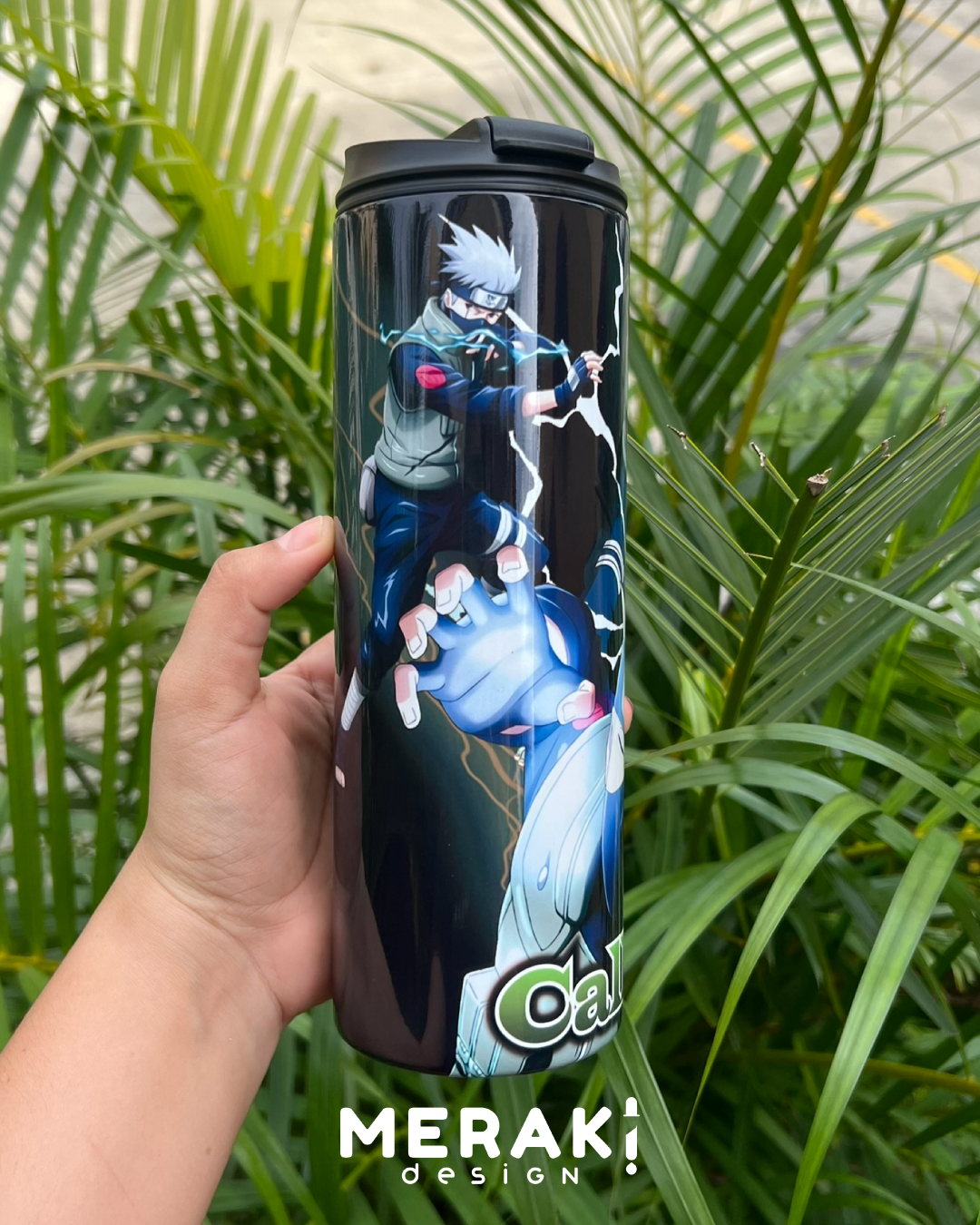 🌟 Tumblr 20oz Doble Boquilla – Diseño de Naruto Kakashi 🌟