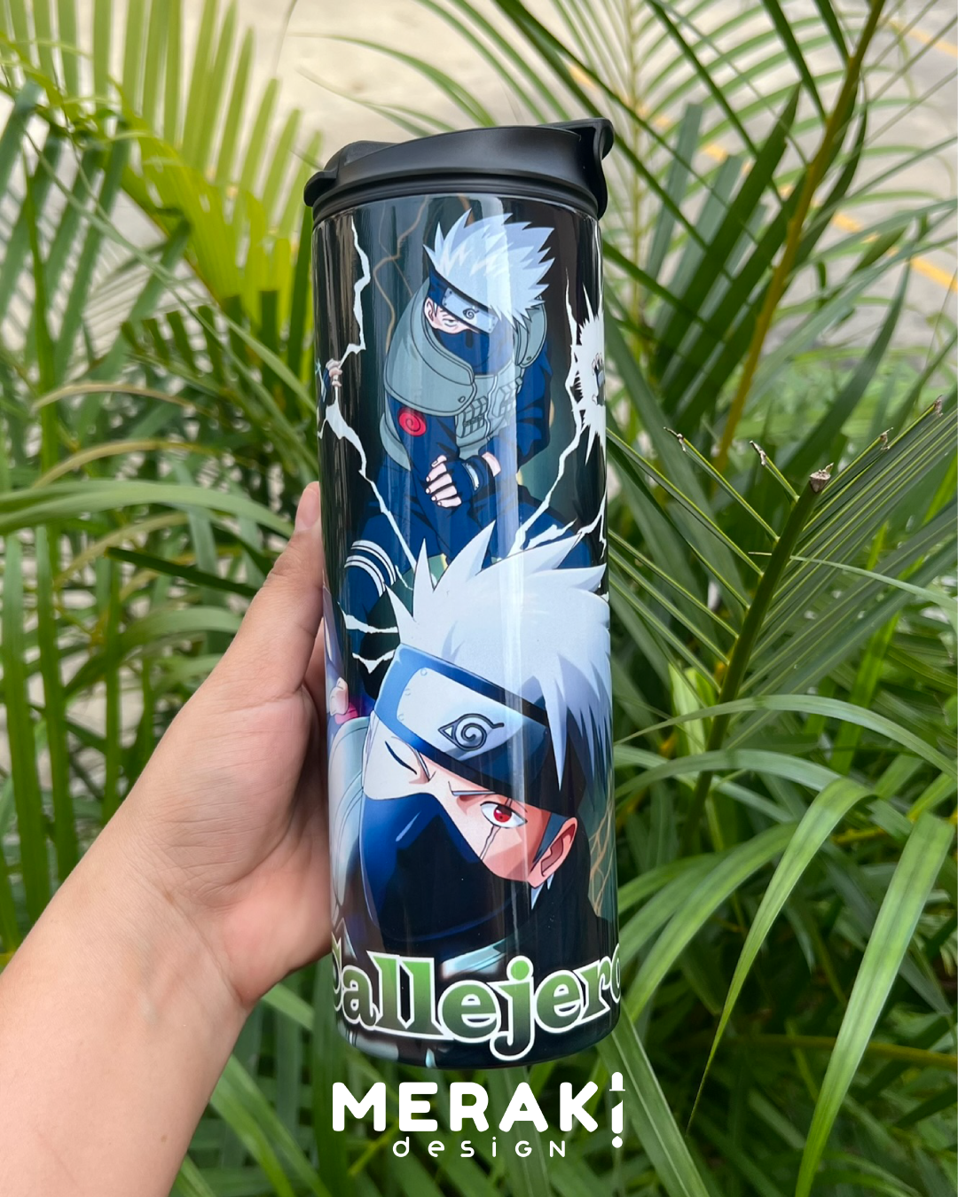 🌟 Tumblr 20oz Doble Boquilla – Diseño de Naruto Kakashi 🌟