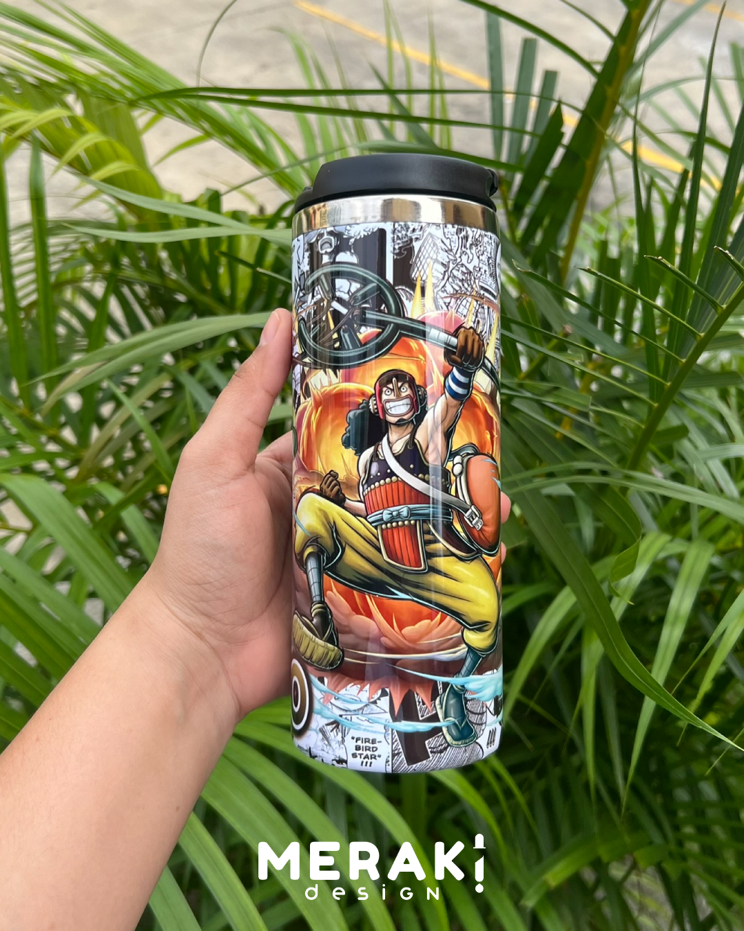🎯 Vaso Térmico Two Layer 450ml – Diseño de Usopp 🎯