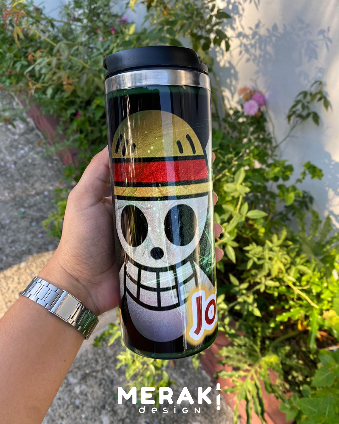 ⚔️🔥 Vaso Térmico Two Layer 450ml – Diseño Exclusivo de Roronoa Zoro 🔥⚔️