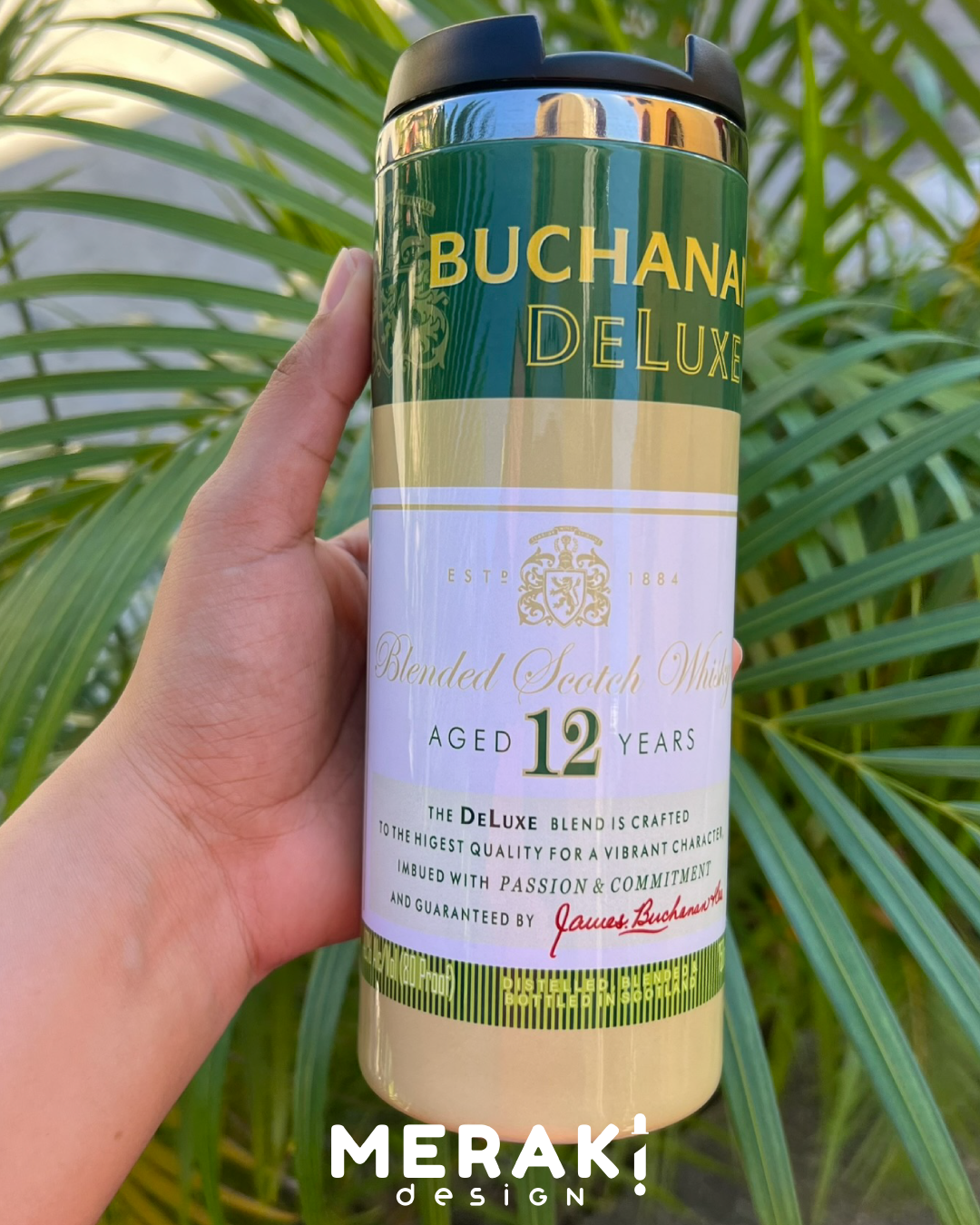 🥃 Vaso Térmico Two Layer 450ml – Diseño Exclusivo Buchanan's Deluxe 12 Años