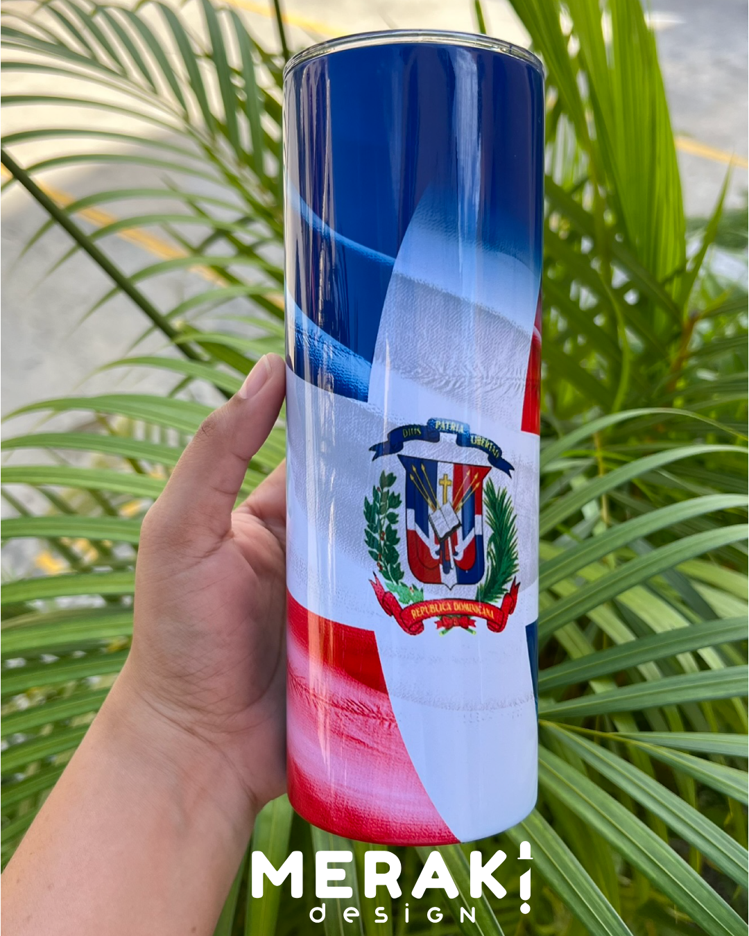 Vaso Térmico Tumblr 20oz Diseño Exclusivo de la Bandera Dominicana 🔥