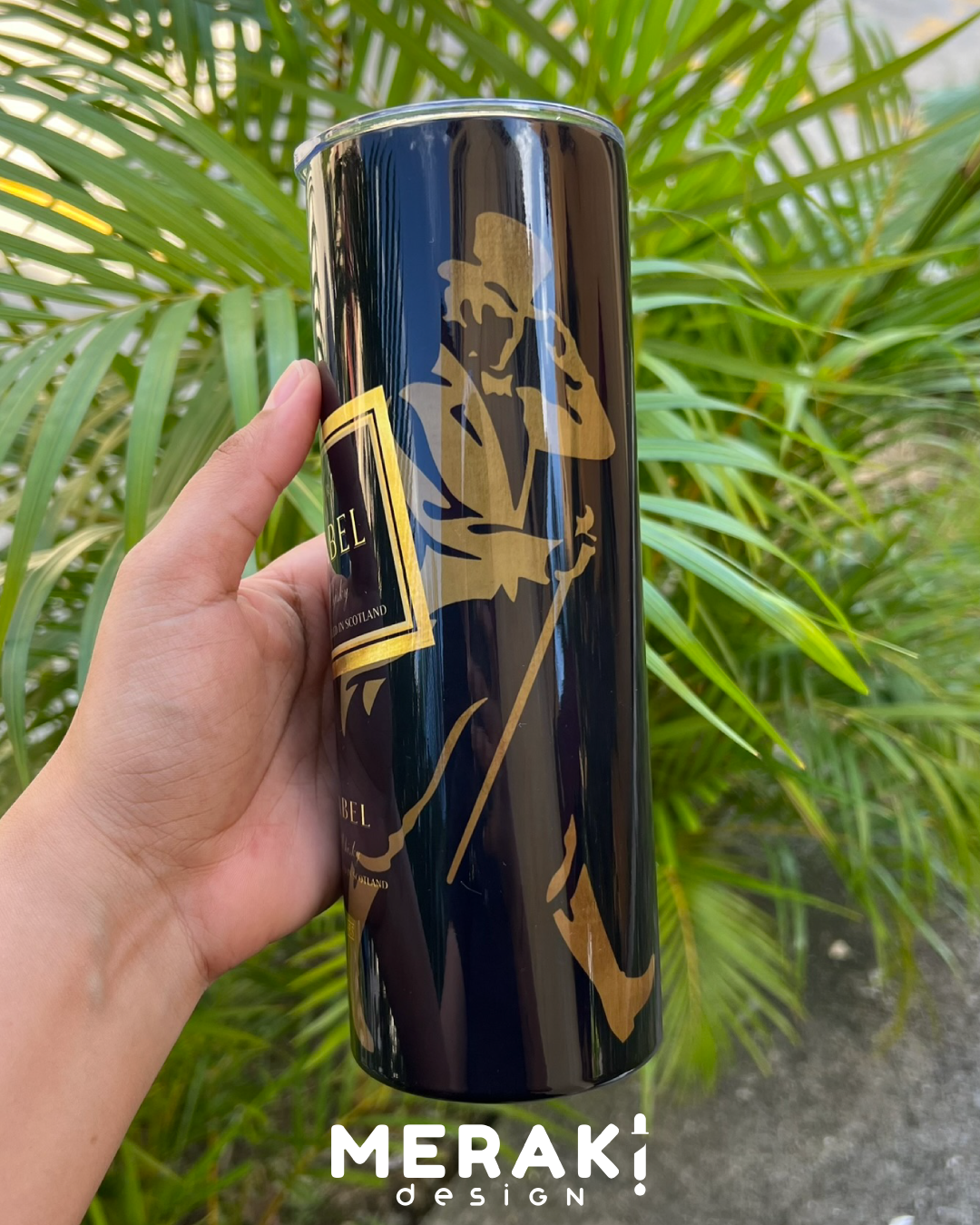 🥃 Vaso Térmico Tumblr 20oz – Diseño Exclusivo Black Label de Johnnie Walker