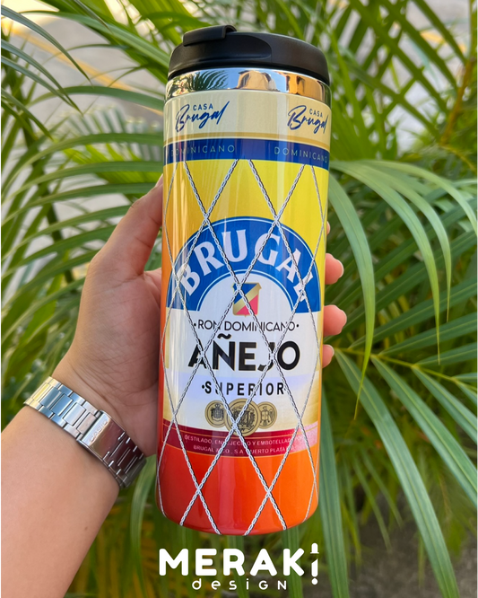 🥃 Vaso Térmico Personalizado Exclusivo Ron Brugal Añejo🔥