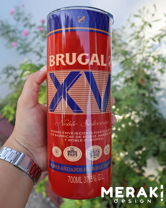 🥃 Tumbler Térmico 20oz Diseño Exclusivo Brugal XV 🔥