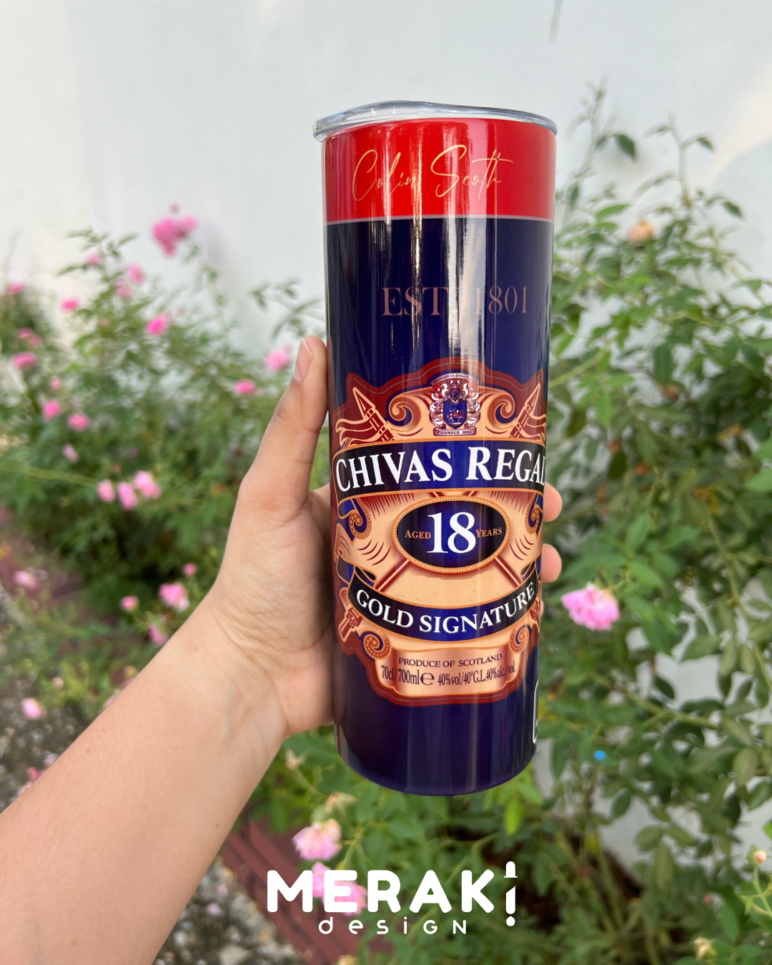 🥃✨ Vaso Térmico Tumblr 20oz – Diseño Chivas Regal 18 Años ✨🥃