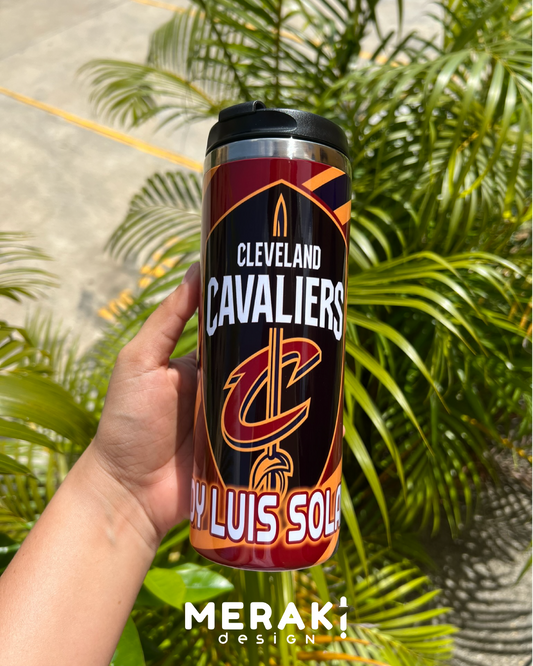 🌟 Termo Two Layer Personalizado - Diseño de los Cleveland Cavaliers 🏀