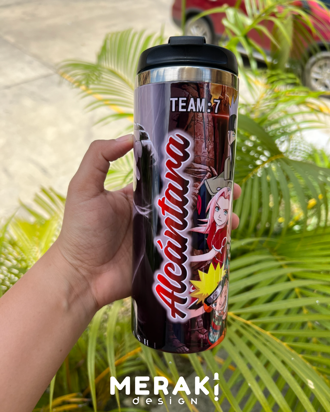 🍥🔥 ¡El poder de la hoja en tus manos! 🔥🍥 Vaso térmico Two Layer de 450ml Naruto Uzumaki y Kakashi Hatake