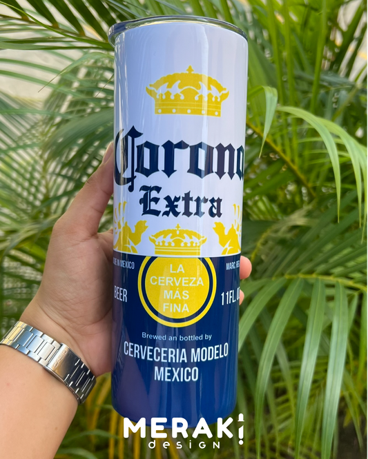 🍺 Vaso Térmico Personalizado 20oz Cerveza Corona 🍺