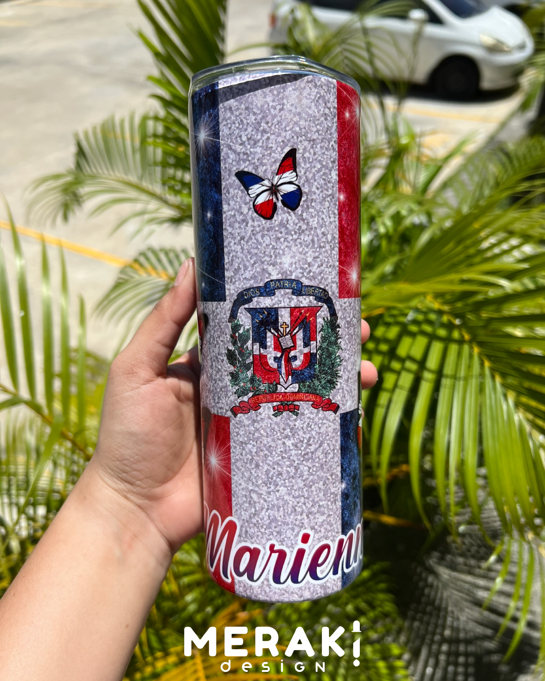 Vaso Térmico Tumblr 20oz Diseño Exclusivo de la Bandera Dominicana 🔥