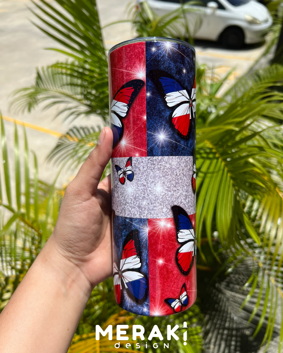 Vaso Térmico Tumblr 20oz Diseño Exclusivo de la Bandera Dominicana 🔥