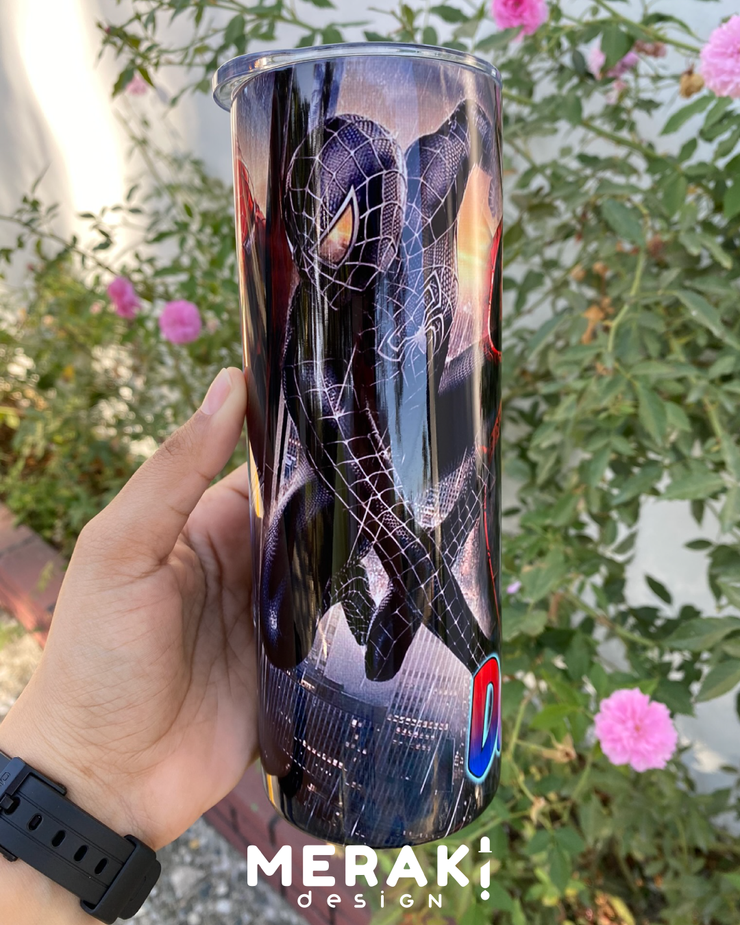 🕷️🟥 Vaso térmico Tumblr de 20oz Personalizado de Spiderman 🕷️🟥