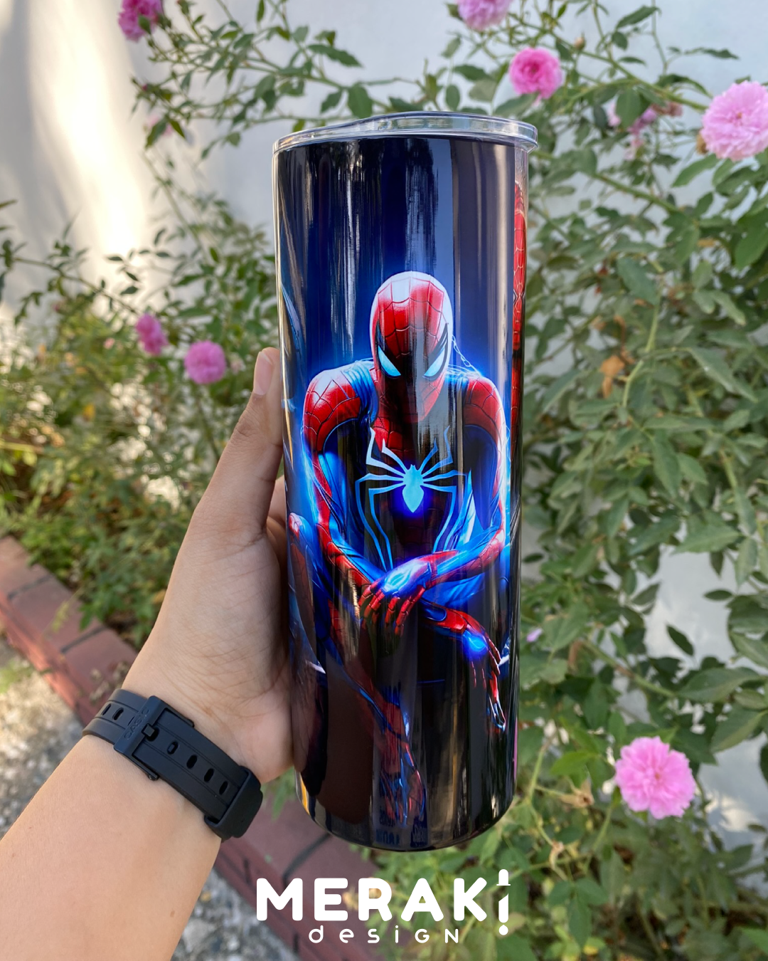 🕷️🟥 Vaso térmico Tumblr de 20oz Personalizado de Spiderman 🕷️🟥