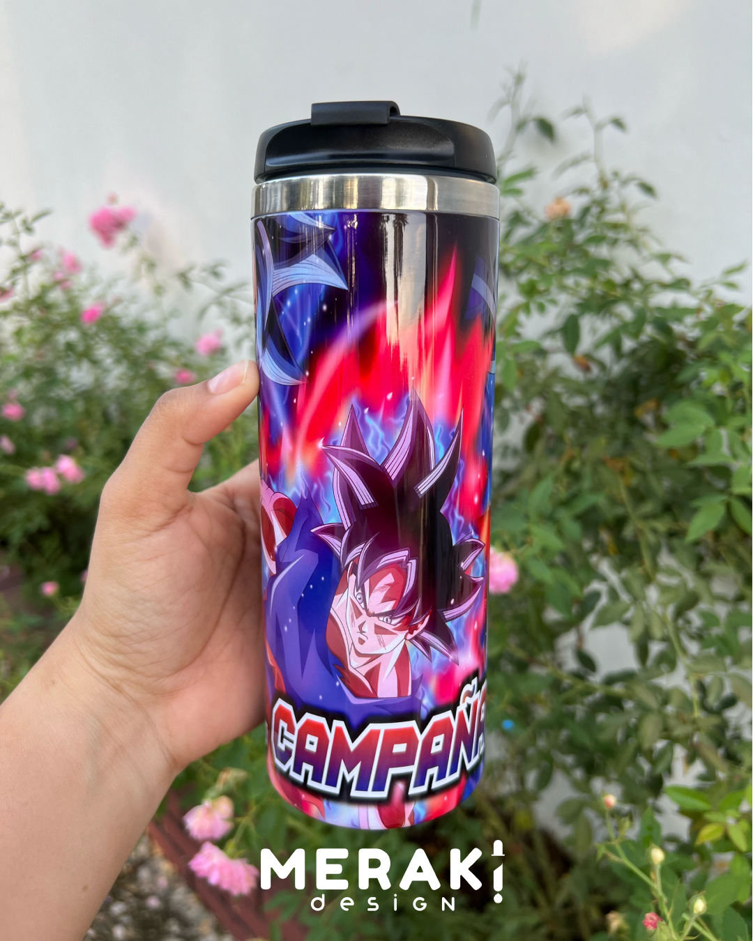 🔥⚡ Vaso Térmico Two Layer – Diseño de Goku Ultra Instinto ⚡🔥