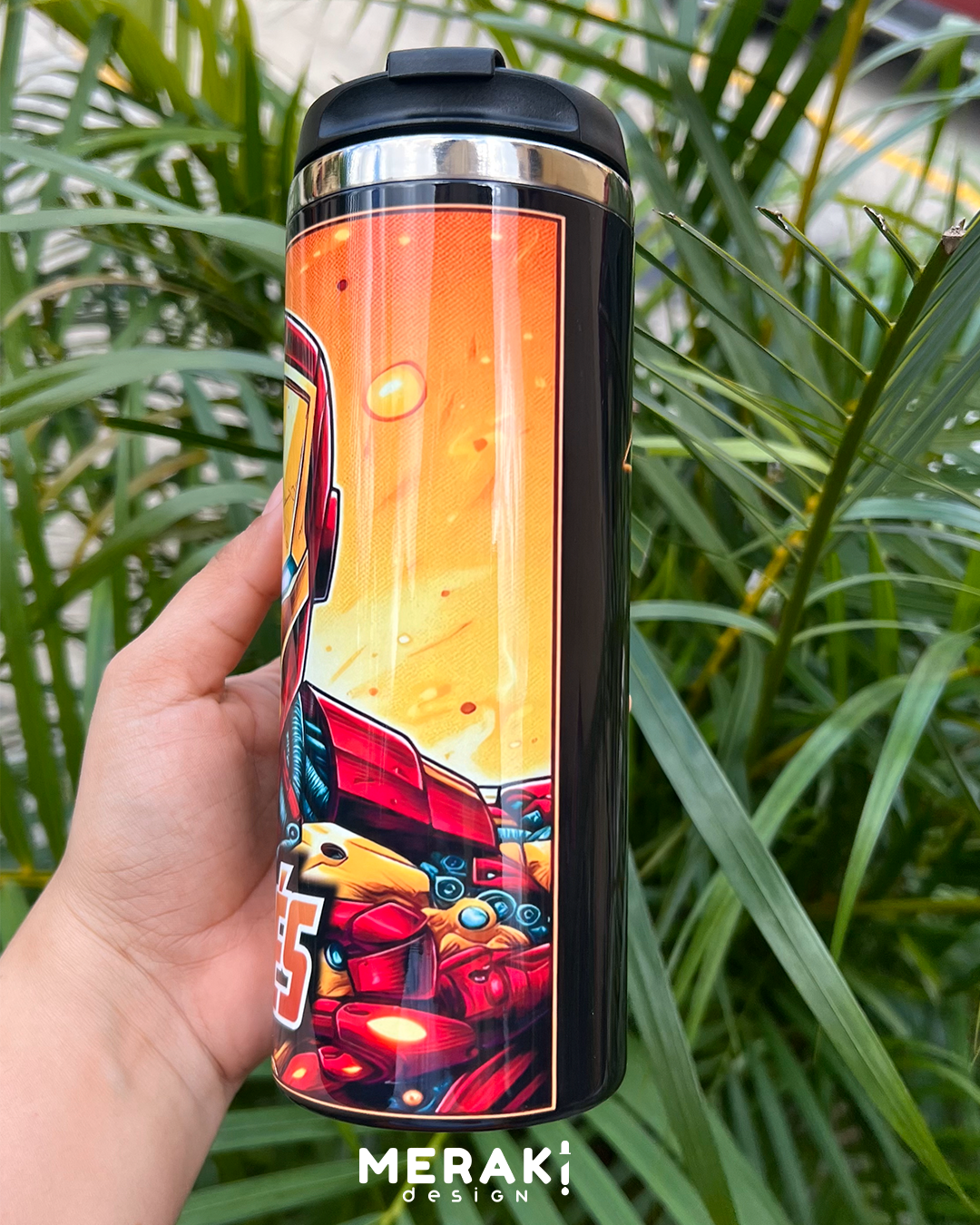 🔥 Vaso Térmico Personalizado Goku x Iron Man – Para Verdaderos Fans 🔥