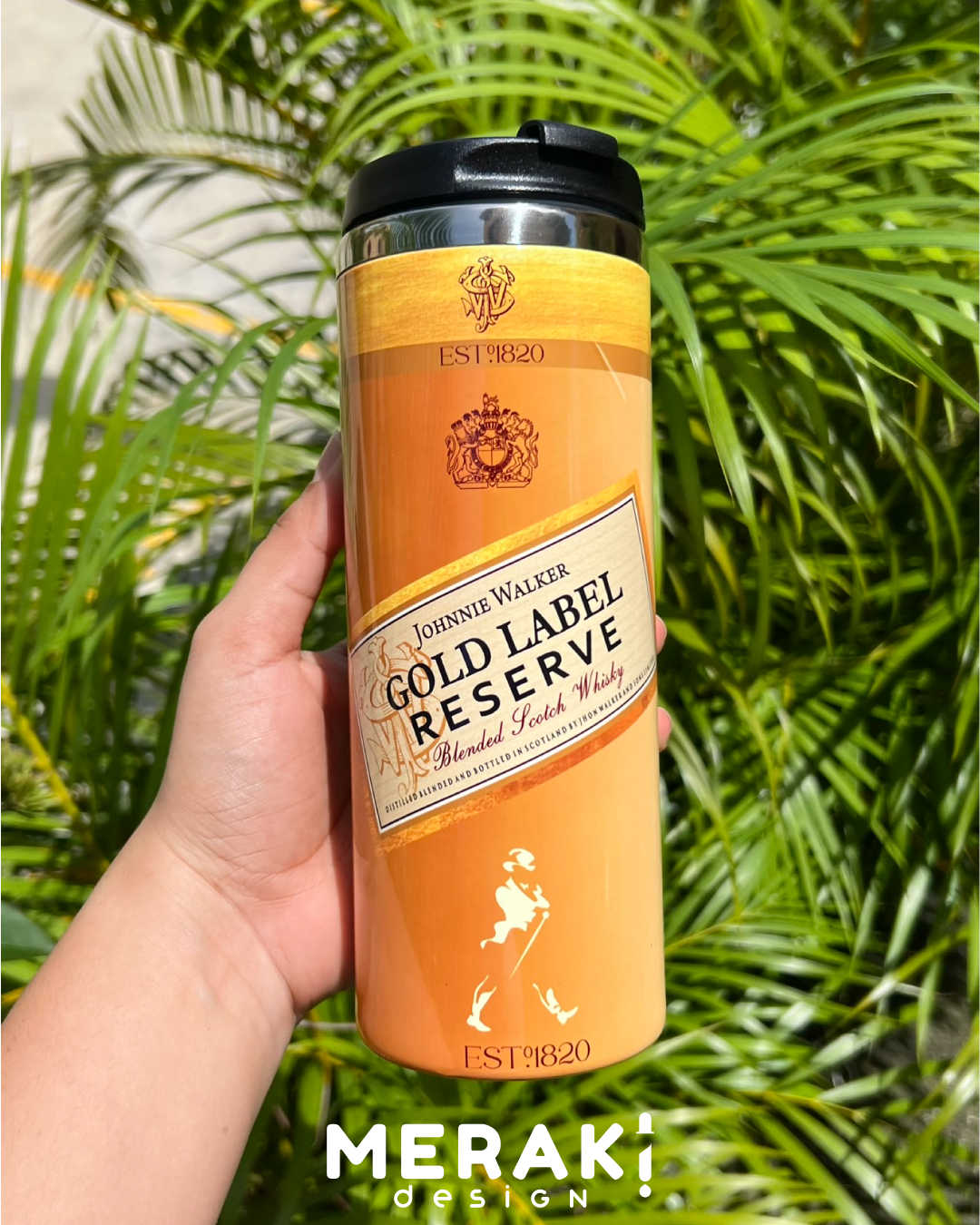 🥃 Vaso Térmico de 450ml  Diseño Exclusivo de Johnnie Walker Gold Reserve ✨