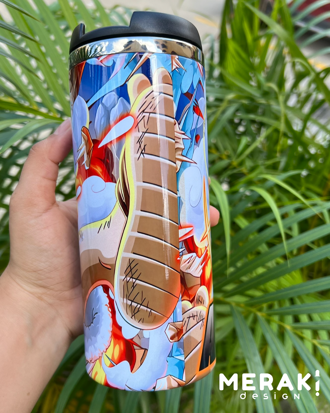 🌟 Vaso Térmico Two Layer 450ml - Diseño Luffy Gear: ¡Tu Bebida Favorita con Estilo y Aventura! 🌊