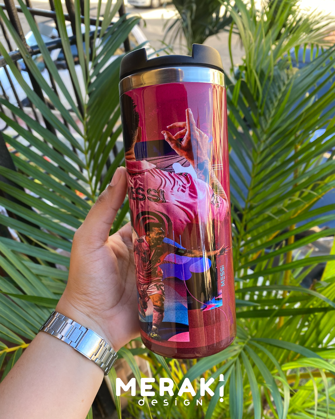¡Siente la Magia de Messi con el Vaso Térmico Two Layer Personalizado! ⚽️✨