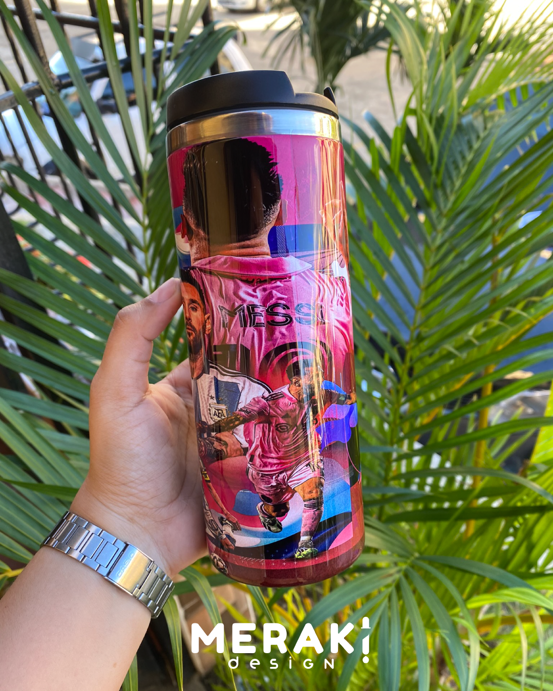¡Siente la Magia de Messi con el Vaso Térmico Two Layer Personalizado! ⚽️✨