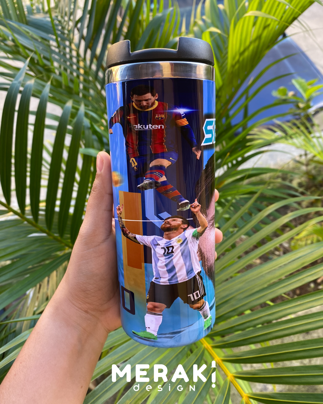 ¡Siente la Magia de Messi con el Vaso Térmico Two Layer Personalizado! ⚽️✨