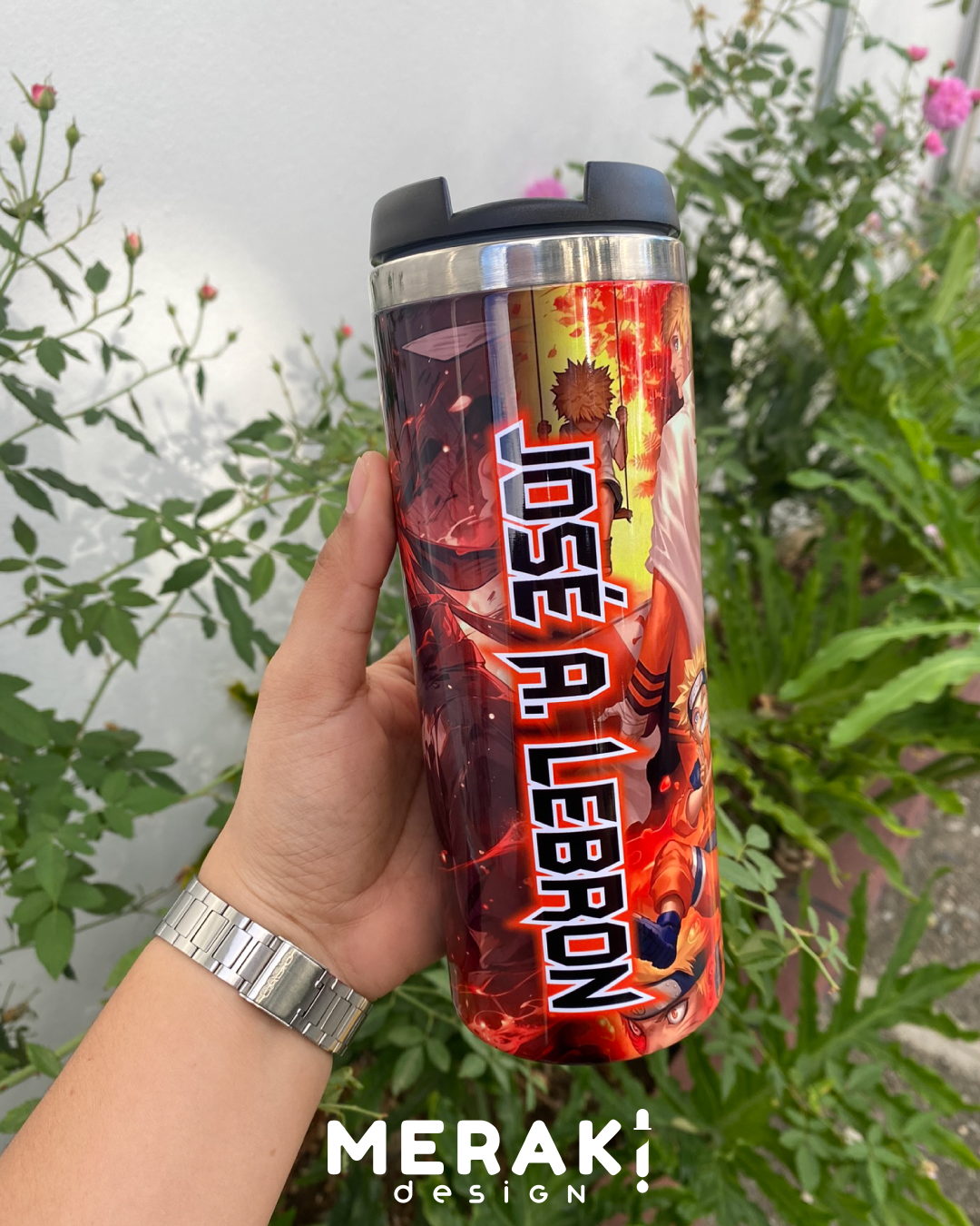 🍥🔥 ¡El poder de la hoja en tus manos! 🔥🍥 Vaso térmico Two Layer Naruto Uzumaki y Kakashi Hatake🔥🍥