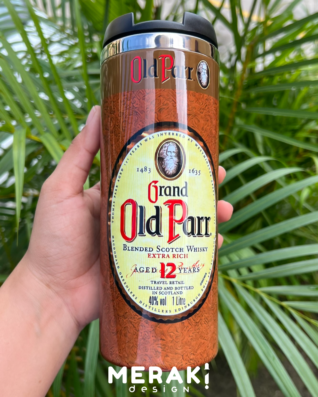 🥃 Vaso Térmico 450ml – Exclusivo Diseño de Old Parr ✨🔥